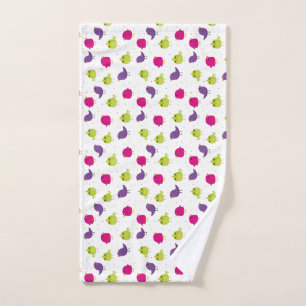Colourful Cute Birds Pattern Hand Towel