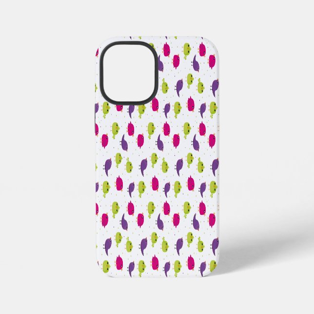 Colourful Cute Birds Pattern iPhone Case (Back)