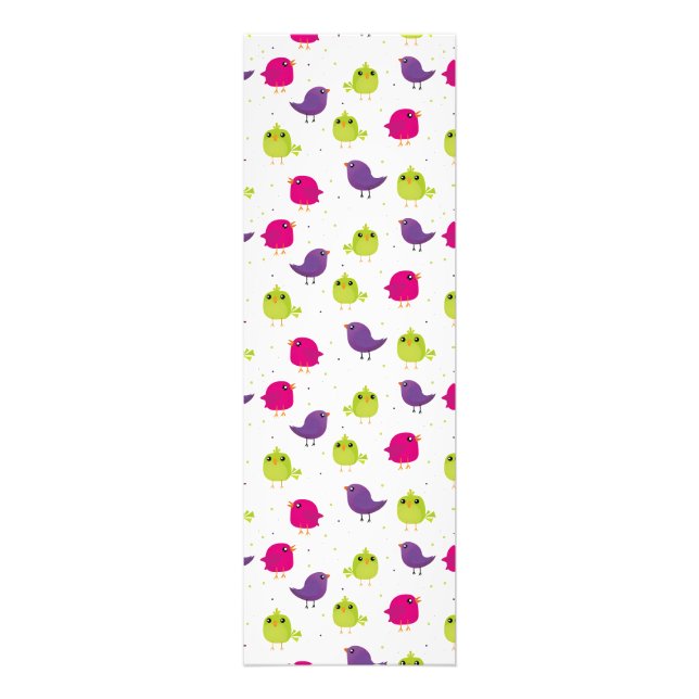 Colourful Cute Birds Pattern Photo Print (Front)