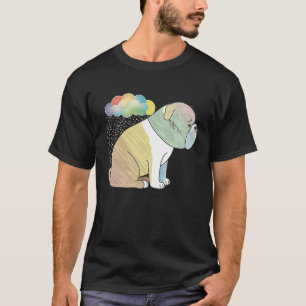 Colourful Cute Boxer Dog Pop Tie Dye Rainbow Kids T-Shirt