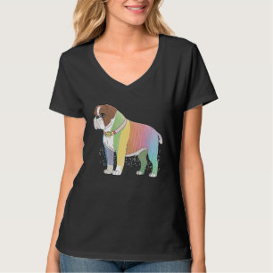 Colourful Cute Boxer Dog Pop Tie Dye Rainbow Kids T-Shirt