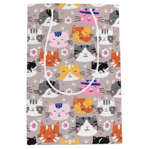 Colourful Cute Cats Medium Gift Bag