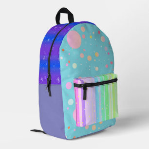 Colourful cute creative artsy printed backpack