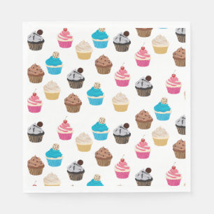 Colourful Cute Cupcakes Pattern  Napkin