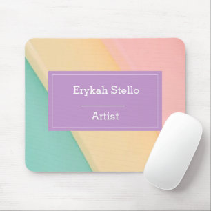 Colourful cute curves pattern mouse pad