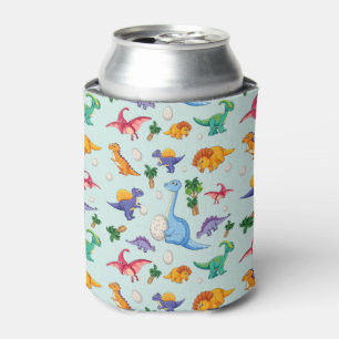 Colourful Cute Dinosaur Pattern Can Cooler