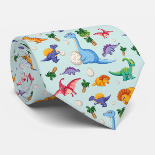 Colourful Cute Dinosaur Pattern Tie