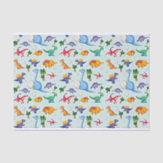 Colourful Cute Dinosaur Pattern Tissue Paper