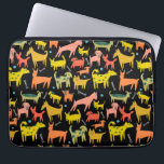 Colourful Cute Dogs Puppies Illustration Pattern Laptop Sleeve<br><div class="desc">Cute colourful dogs and puppies decorate this laptop pouch. Hand drawn by me for you. For more designs and colours check my shop!</div>
