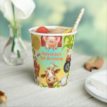 Colourful Cute Farm Animals Barnyard Kids Birthday Paper Cups<br><div class="desc">Cute watercolor farm animals design for boys' or girls' birthday parties.</div>