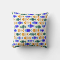Colourful Cute Fish Bone Pattern