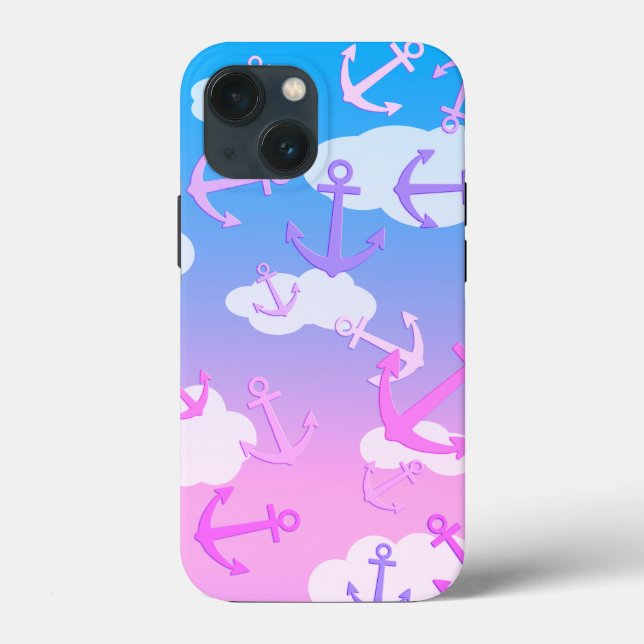 Colourful Cute Floating Anchors Pastel Case-Mate iPhone Case (Back)