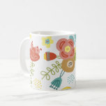 Colourful Cute Floral Pattern Light Background Coffee Mug<br><div class="desc">Cute colourful flower pattern on light background.</div>