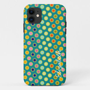 Colourful Cute Flower Pattern 2 Case-Mate iPhone Case