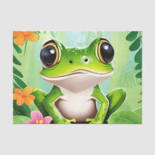Colourful cute frog tissue paper