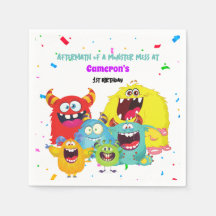 Colourful Cute Fun Monster Birthday Party