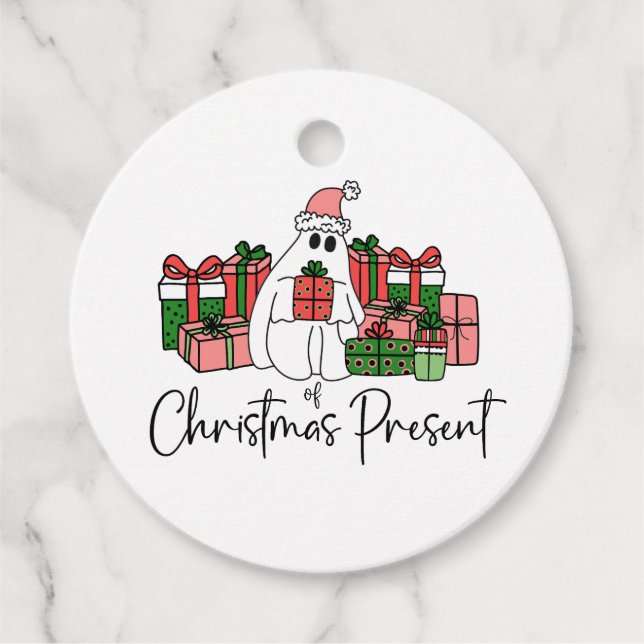 Colourful Cute Funny Christmas Favour Tags (Front)