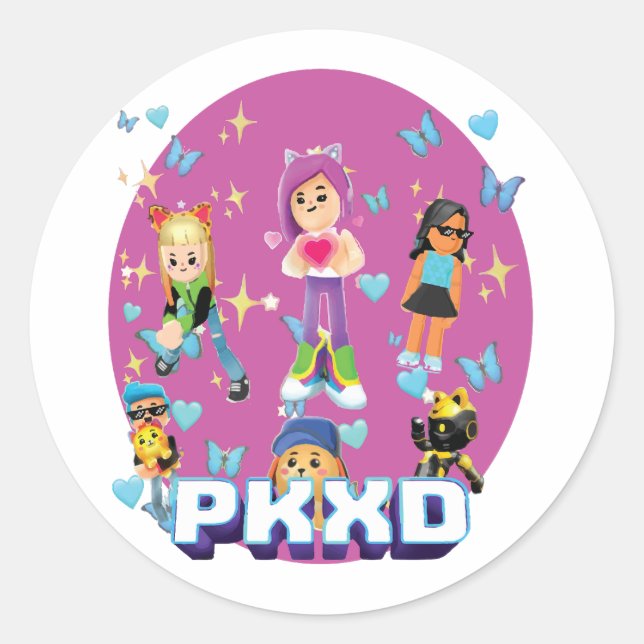 Colourful Cute Gamer Sticker for Kids,pKXd Game (Front)