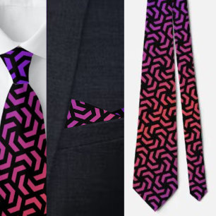 Colourful Cute Geometric Pattern Necktie