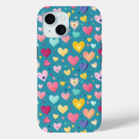 Colourful Cute Heart Pattern