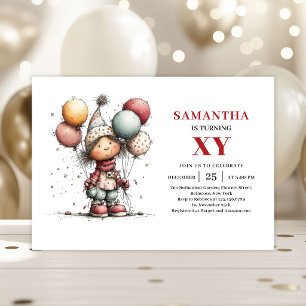 Colourful Cute Little Girl Humour Birthday Invites