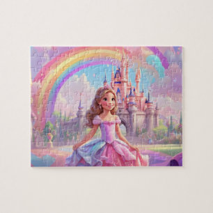Colourful Cute Little Princess Jigsaw Puzzle