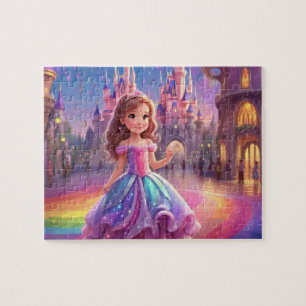 Colourful Cute Little Princess Jigsaw Puzzle