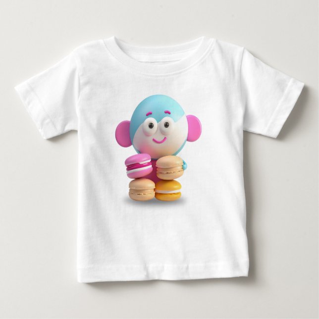 Colourful Cute Macaron Baby Clothes T-Shirt (Front)