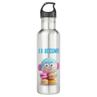 Colourful Cute Macaron Bottle, Customisable 710 Ml Water Bottle