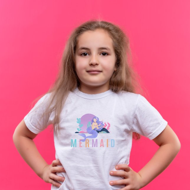 Colourful Cute Mermaid Kid's T-Shirt (Creator Uploaded)