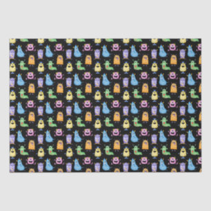 Colourful Cute Monsters Tissue Paper