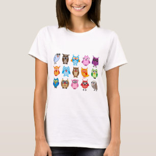 Colourful cute owls T-Shirt
