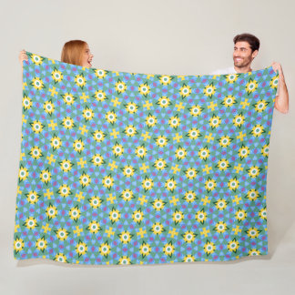 Colourful Cute Patterned Fleece Blanket
