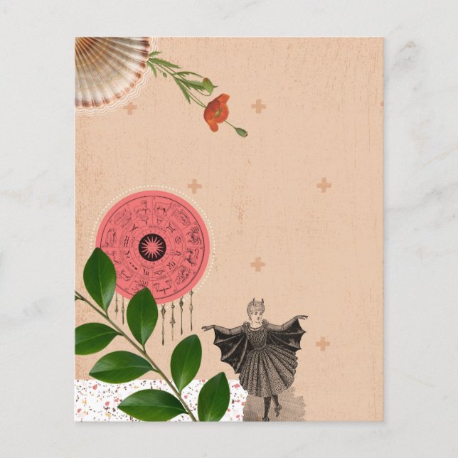 Colourful Cute Pink Collage Art Journal Paper Shee (Front)