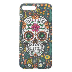 Colourful Cute Retro Floral Sugar Skull iPhone 8 Plus/7 Plus Case