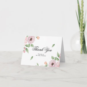 Colourful Cute Rustic Watercolor Wedding Thank You Card
