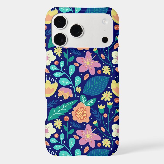 Colourful cute spring flowers pattern (Back)