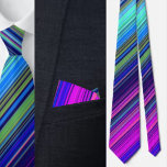 Colourful Cute Stripes Pattern          Tie<br><div class="desc">Colourful Cute Stripes Pattern neck tie.</div>