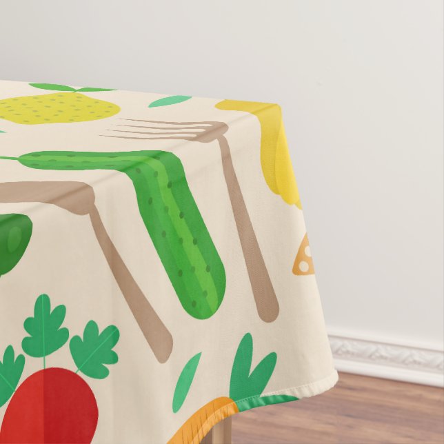 Colourful Cute Vegetable Pattern  Tablecloth (In Situ)