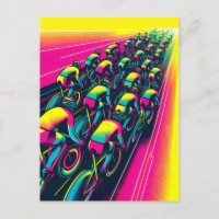 Colourful cycling road race