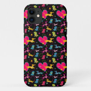 Colourful Dachshund Heart Print Case-Mate iPhone Case
