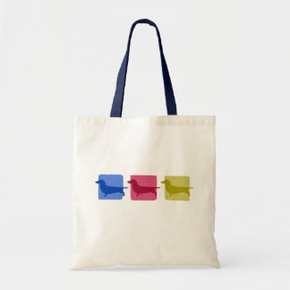 Colourful Dachshund Silhouettes Bag