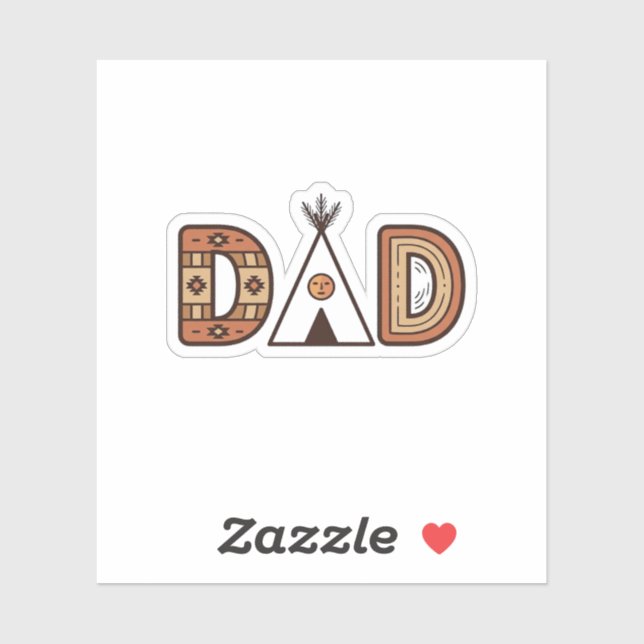 Colourful Dad Teepee Lettering Shirt Design_1 (Sheet)