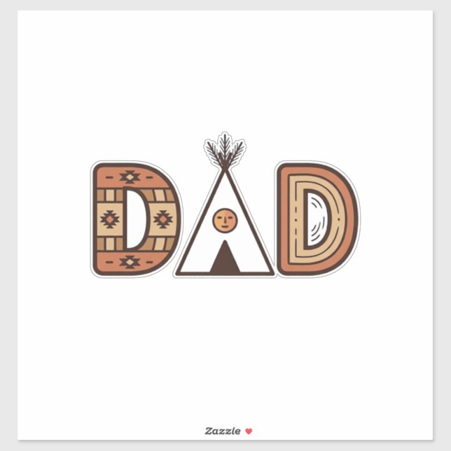 Colourful Dad Teepee Lettering Shirt Design_1 (Sheet)