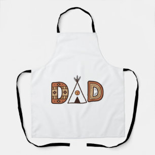 Colourful Dad Teepee Lettering Shirt Design_1 Apron