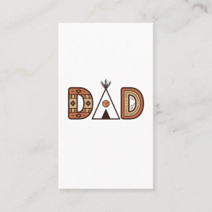 Colourful Dad Teepee Lettering Shirt Design_1 Business Card