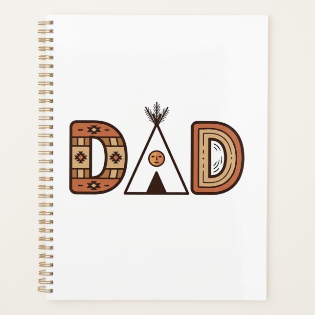 Colourful Dad Teepee Lettering Shirt Design_1 Planner (Front)
