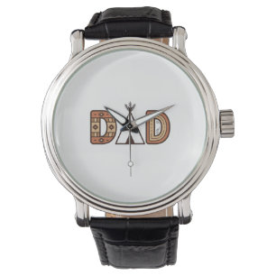 Colourful Dad Teepee Lettering Shirt Design_1 Watch