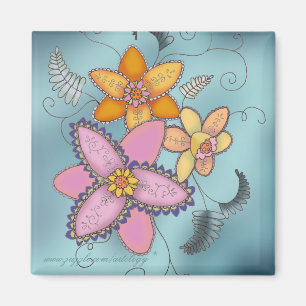 Colourful Daffodils Magnet