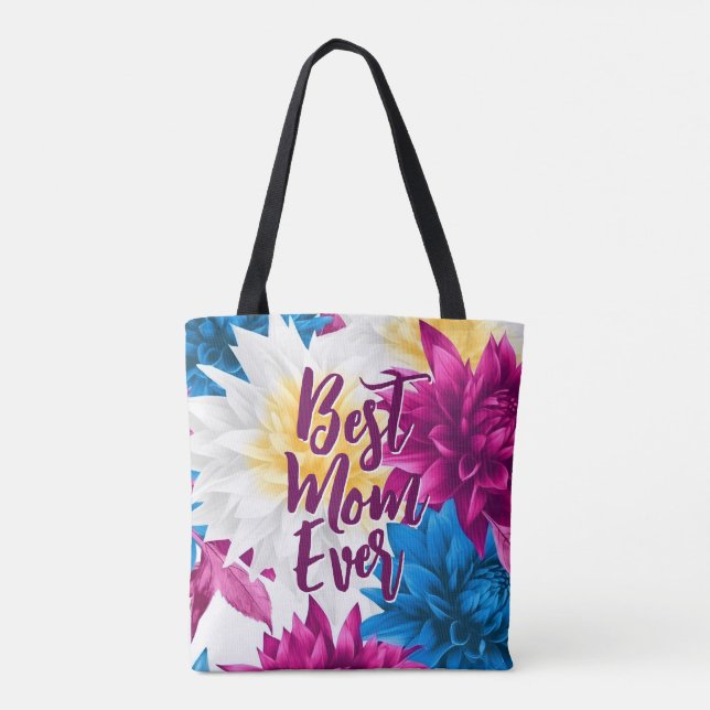 Colourful Dahlia flower | Mother's Day Tote Bag (Back)